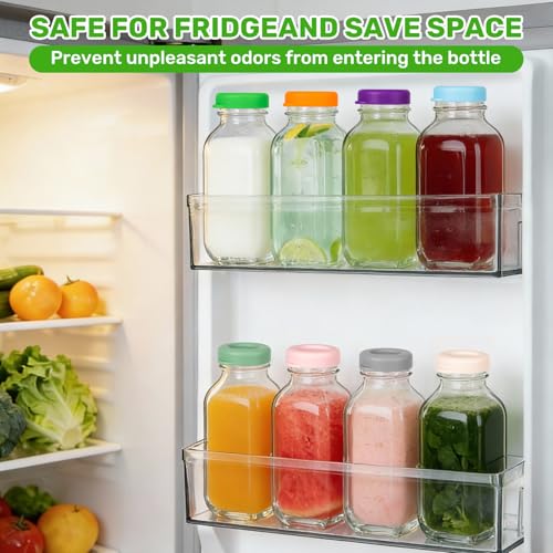 Reusable Silicone Milk Bottle Caps - 48mm Leak-Proof Lids