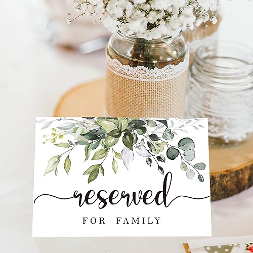 KORTTITALO 10 Rustic Leaf Reserved Table Signs for Weddings & Parties