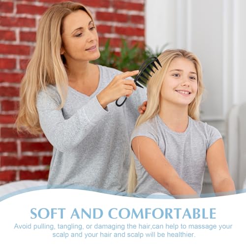 WLLHYF Wide Tooth Shark Comb - Anti-Static Hair Styling Tool for Curly Hair & Wigs