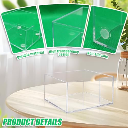 Acrylic Sticky Note Dispenser - 3x3 Inch Note Holder for Desk