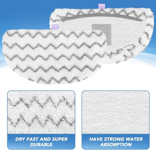 Tidy Monster 4-Pack Microfiber Scrubbing Steam Mop Pads for Bissell PowerFresh