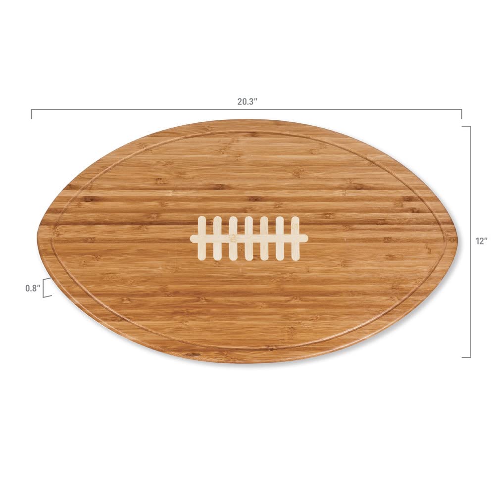 PICNIC TIME NCAA Football Cheese Board - Novelty Charcuterie Board - Serving Platter, Cheese Boards Charcuterie Boards, Wood Cutting Board, (Bamboo)