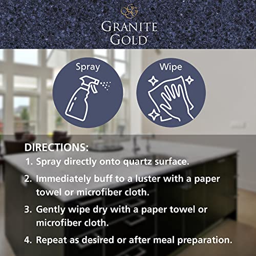 Granite Gold Quartz Clean & Shine 2-in-1 Spray, 24 Fl Oz