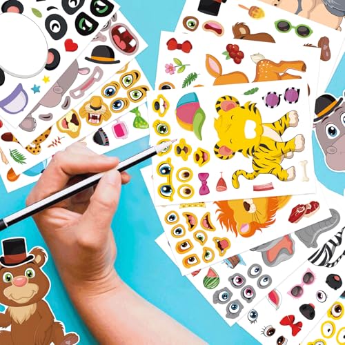 Mixed Animal Stickers for Kids - Make Your Own Safari Faces