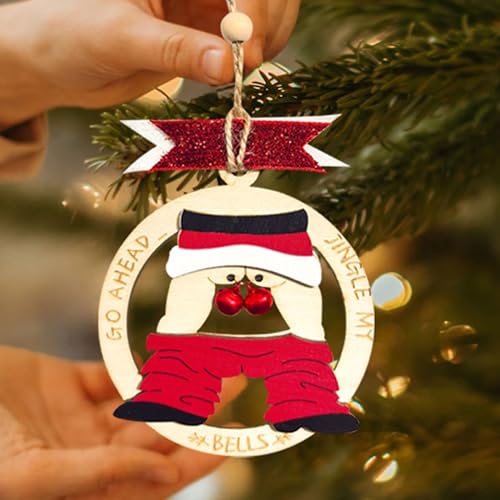Funny Christmas Ornaments 2025 - Wooden Santa Tree Decorations