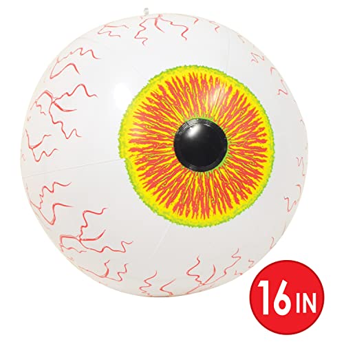Beistle 16-Inch Inflatable Eyeball Decoration for Halloween Party