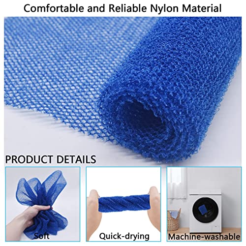 3-Piece African Exfoliating Net Sponge Set - Long Bath Wash Scrubber