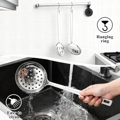 Berglander 2-Piece Stainless Steel Slotted Spoon and Spider Strainer Set