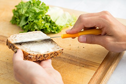 Zyliss Orange 4-Inch Sandwich Knife & Condiment Spreader - Butter & Cream Cheese Tool