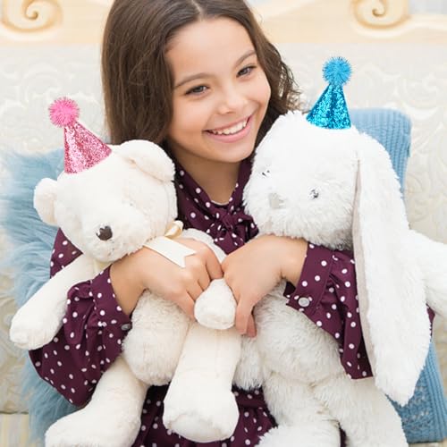 10 PCS Mini Party Hats for Stuffed Animals and Small Pets, Cone Style