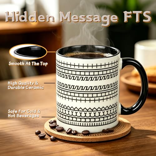 Fuck This Shit Hidden Message Coffee Mug - 11oz Funny Novelty Ceramic Cup