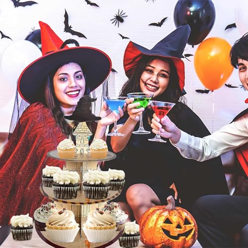 Zliisang 3-Tier Wizard Cupcake Stand for Birthday Parties