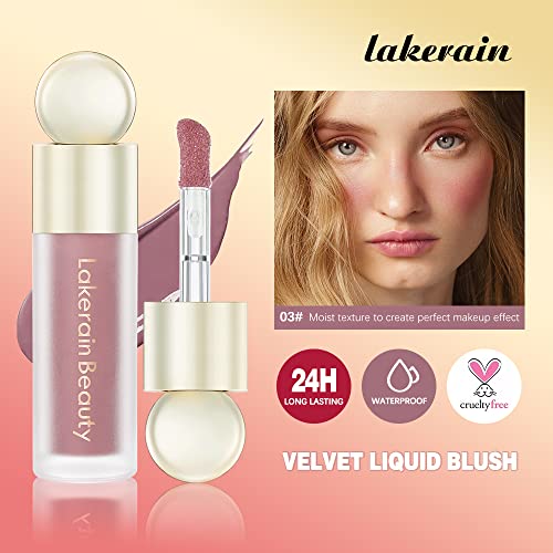 RILIMIOO Liquid Blush Wand - Soft Velvet Cream Face Cheek Tint (2#)