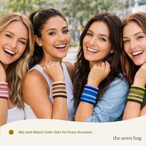 Boho Hair Ties 20-Pack Cute Elastic Ponytail Holders for Thick and Thin Hair