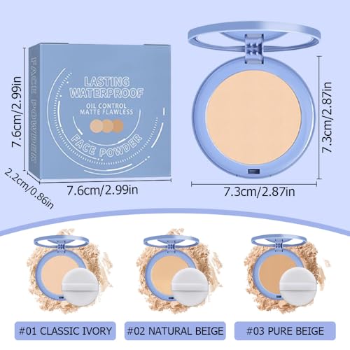 Rewdut Matte Perfection Pressed Powder - Oil Control Finishing Compact 2Pcs