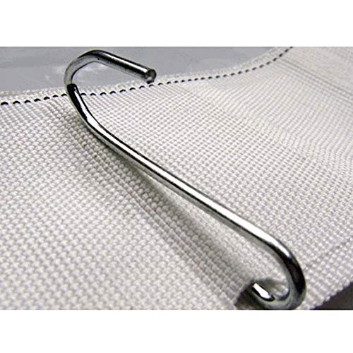 60 Pack Stainless Steel Pinch Pleat Curtain Hooks - 2.65"