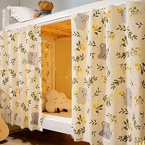 TINAYAU Bunk Bed Privacy Curtain - Breathable Blackout Canopy for Dorms