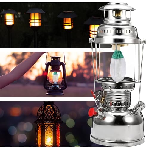 10Pcs Cotton Yarn Tie-Down Lampshades for Propane Lanterns, Coleman Lantern Mantles, Ropane Lantern Mantle 3.9x3.1in£¨White/Green£©