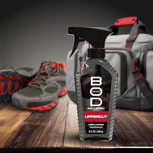 Bod Man Uppercut Fragrance Body Spray for Men, 8 fl oz (Pack of 2)