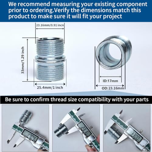 Surf Turtle 4-Pack Metal Pipe Rack Joint Connectors 1 Inch/25.4mm, 1.3 x 0.9 x 0.9 inches