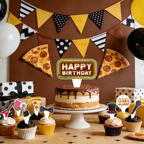 Horror Game Birthday Cake Toppers - 24Pcs Cupcake Picks Set