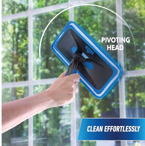 Unger ProClean Indoor Window Cleaning Kit with Swivel Head & 2 Microfiber Pads