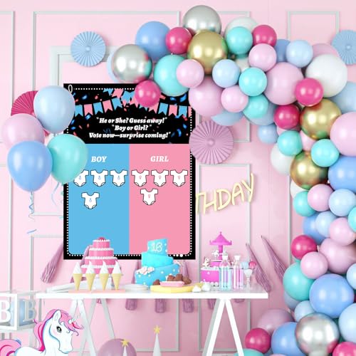 Gender Reveal Voting Game Set - Boy or Girl Party Decorations