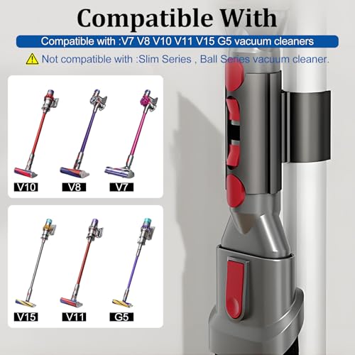 Dyson Vacuum Wand Clip Holder for V7 V8 V10 V11 V15 G5 - 2-in-1