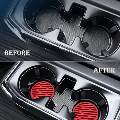 Anti-Slip Silicone Car Coaster Set - 2.75 Inch Drink Holder for Cars