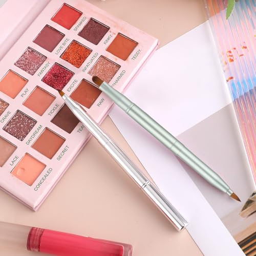 Sliverdew 2 Pack Retractable Lip Brush Double-Ended Lipstick Applicator