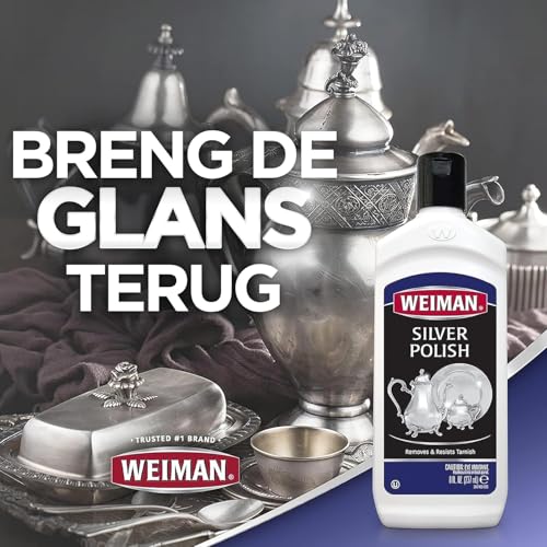 Weiman Silver Polish & Cleaner 3-in-1 - Anti-Tarnish Formula, Pack of 6