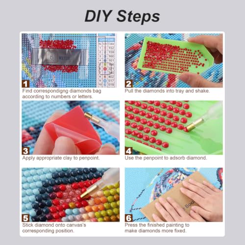 Hummingbird Diamond Art Painting Kit, 5D Full Drill Round Moon Flowers 12x12"