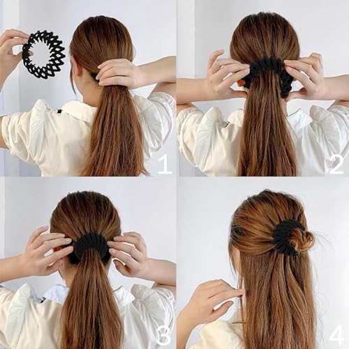 Aweoisa 3PCS Velvet Bird Nest Hair Clips Adjustable Expandable Hair Bun Makers