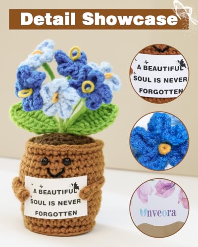 Handmade Crochet Memorial Flowers Sympathy Keepsake - Remembrance Gift for Loss