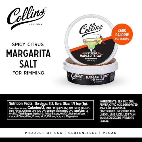 Spicy Citrus Salt Rimmer for Cocktails - 4 oz by Collins