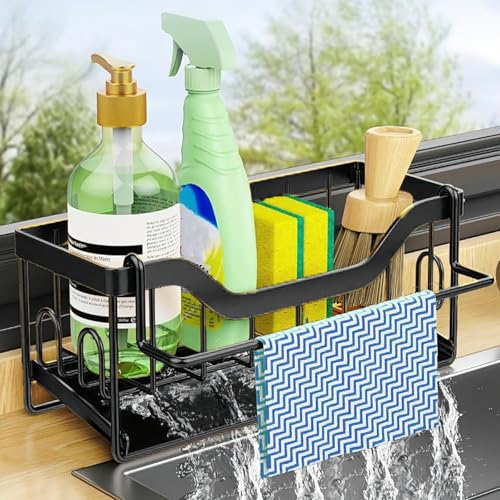 VILCEN Stainless Steel Kitchen Sink Organizer with Drain Tray