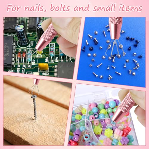Piercing Ball Grabber Tool Set - 4 Claw Gemstone Pickup Tweezers 2 Pack
