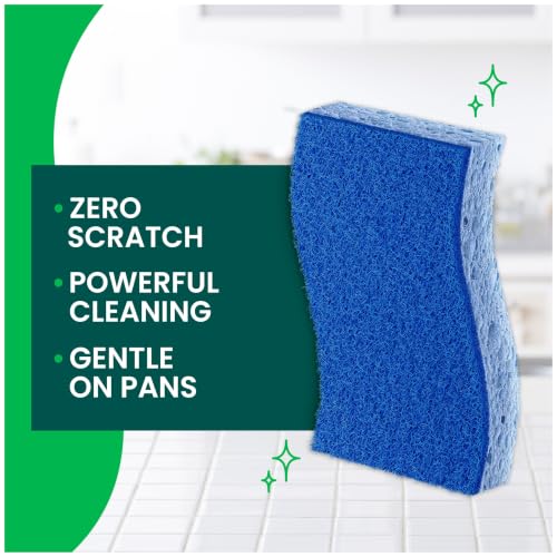 3M Scotch-Brite No Scratch Scrub Sponge - 4-Pack, Blue
