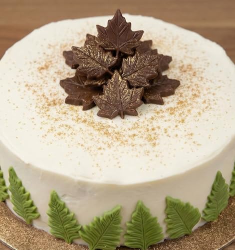 12-Piece Silicone Leaf Molds for Baking & Crafting