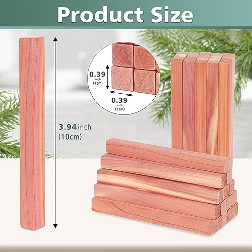 UNIVIVO 50 Pack Aromatic Red Cedar Wood Sticks for Closet & Drawer Freshening