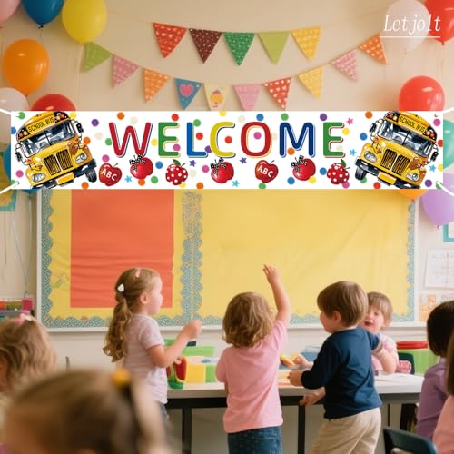 Colorful 6FT Welcome Banner for Back to School Events