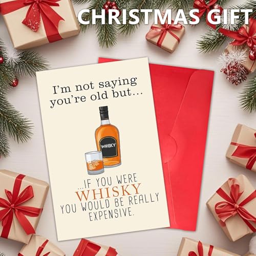 Funny Whiskey Birthday Card for Men - Perfect Gift for Him