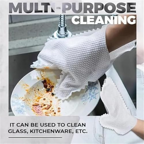 20-Piece Reusable Non-Woven Household Cleaning Duster Gloves
