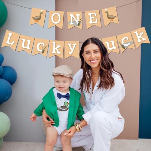 One Lucky Duck Birthday Party Decorations Set for 1st Birthday
