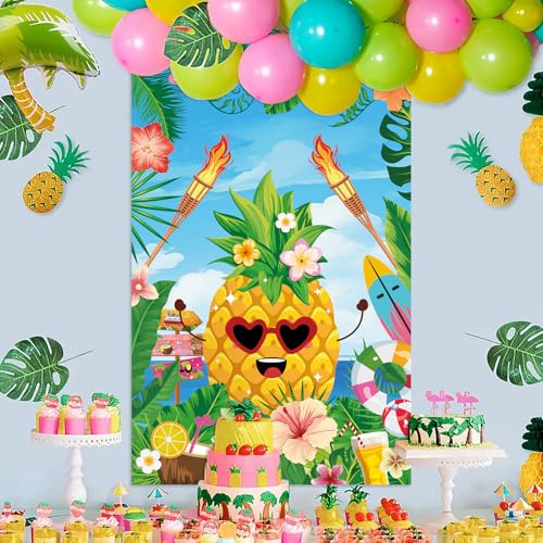 Hooqict Luau Party Game - Pin the Sunglasses on the Pineapple