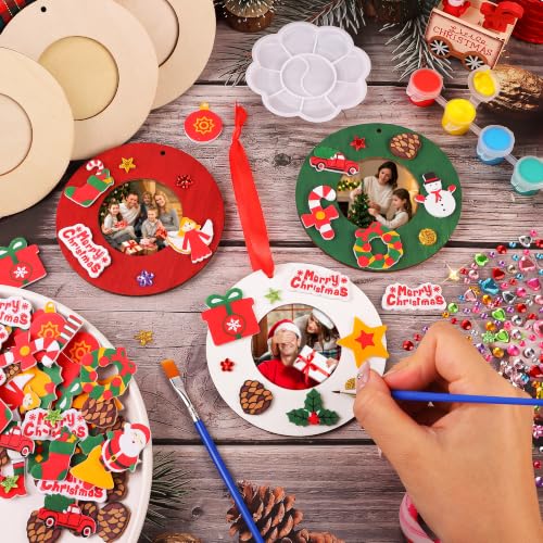 24 Sets Christmas Wooden Photo Frame Ornaments DIY Craft Kit - Astivac Variation of THIS listing: Christmas