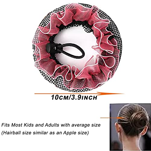 7pcs Large Hair Bun Covers with Drawstring Floral Elastic Snoods