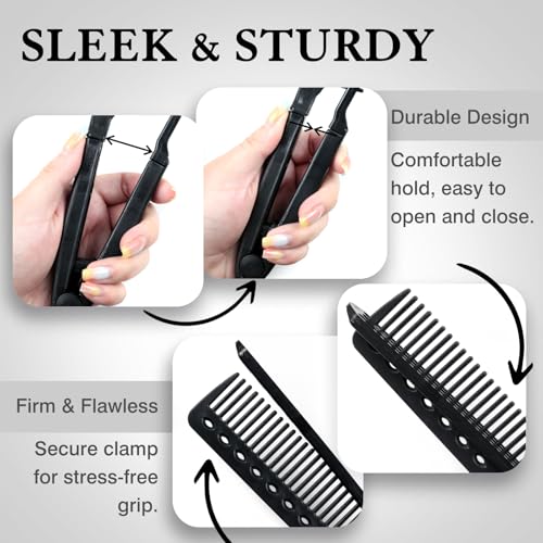 Hair Straightening Comb V-Shaped Detangling Styling Tool 2-Pack