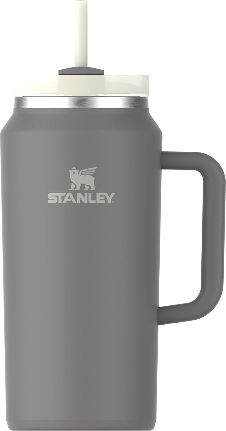 STANLEY Quencher H2.0 Tumbler - 64 oz Insulated Stainless Steel Cup with Handle & Straw | BPA-Free, Stone Color