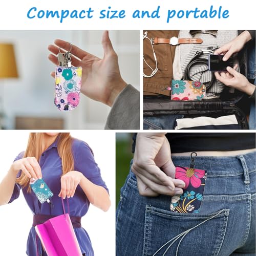 Reusable Grocery Bags - 6 Eco-Friendly Foldable Tote Bags with Flower Patterns